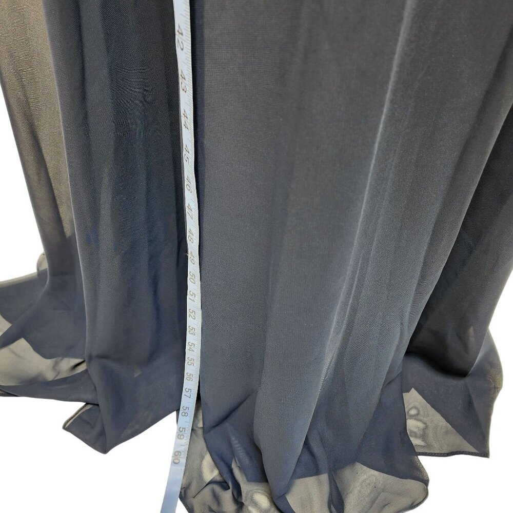 Elegant Navy Blue V-Neck Wedding party dress Size 6 - Picture 7 of 11